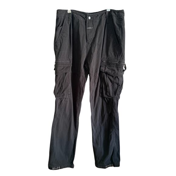 MARITHE + FRANCOIS GIRBAUD | 90s Vintage Black Cotton Cargo Pants | Size 38 - Picture 1 of 9